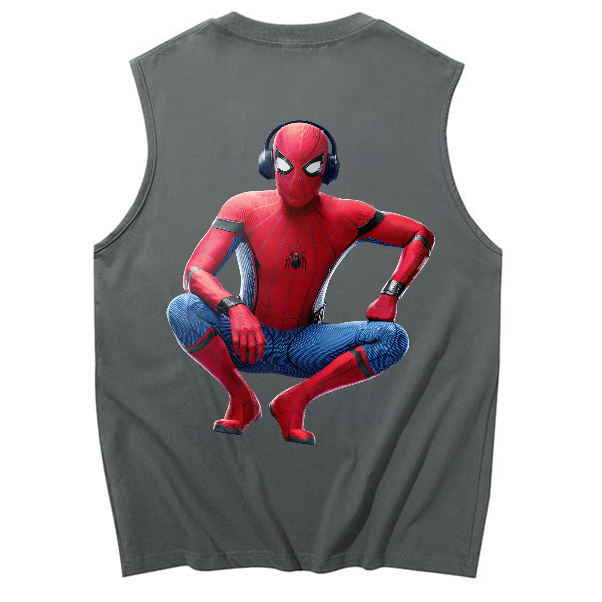 （画像用） Spider Man スパイダーマン コットン100％タンクトップ（背面プリント）
